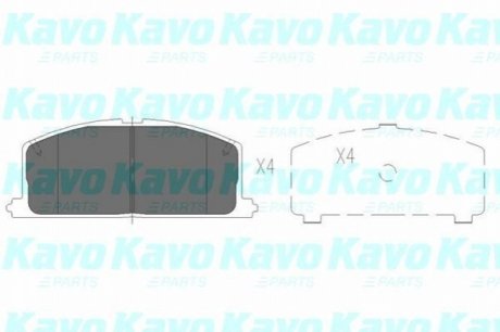 PARTS TOYOTA Гальмівні колодки перед.Carina II,Corolla,Camry, Corona KAVO KBP-9109 (фото 1)