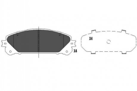 Гальмівні колодки перед. Lexus RX 08-15/Toyota RAV4 12- (advics) - KBP-9116 (04465WY020, 0446548220, 044654821079) KAVO KBP9116