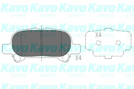 Комплект тормозных колодок PARTS KAVO KBP9119