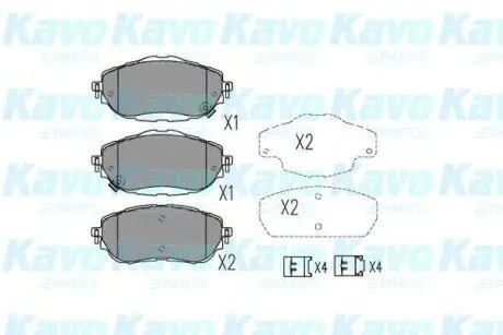 Колодки гальмівні (передні) Toyota Auris II/Corolla 12- (Bosch) KAVO KBP9123 Купити в Україні