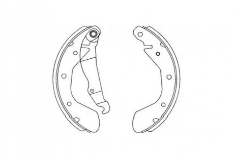 Комплект тормозных колодок PARTS KAVO KBS1403 (фото 1)