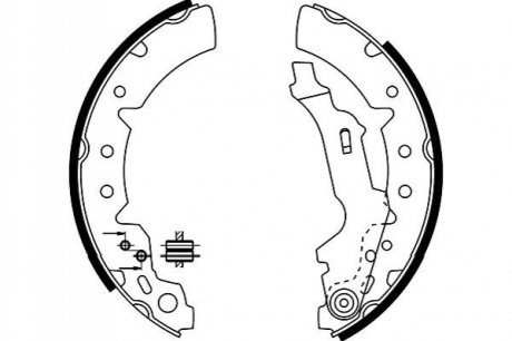 PARTS TOYOTA Гальмівні колодки барабанні Carina -97 KAVO KBS-9931