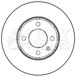 Диск гальмівний (передній) Skoda Citigo 1.0 11-19/VW Up 1.0 12- (256x22) (з покриттям) (вент.) KEY PARTS KBD5236 Купити в Україні