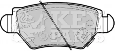 Колодки гальмівні (задні) Opel Astra G/Zafira A 98-09 KEY PARTS KBP1687 Купити в Україні