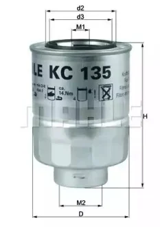 Фильтр топлива - KNECHT (2330364010, 2339030180, 2339030350) Knecht KC135D