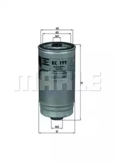 Фильтр топливный Hyundai Santa Fe/Elantra 2.0 CRDI - KNECHT (3198026900, 319112E000, 3192226901) Knecht KC199