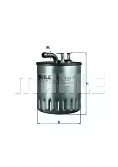 Фильтр топливный - KNECHT KL 100/1 (6110920201, 6680920101, 6680920201) Knecht KL1001