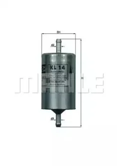 Фильтр топливный - KNECHT KL 14 (L1117100A1, 96182006, 96130208) Knecht KL14