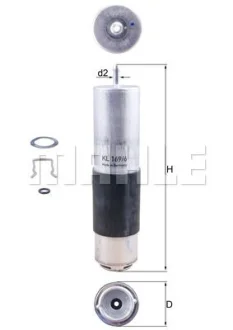Фильтр топлива MB - KNECHT KL169/6D (0000902552, 0000902452, 6260900152) Knecht KL1696D