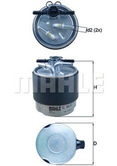 Топливный фильтр - (16400JD50D, 16400JD52A, 16400JD50A) KNECHT KL44041