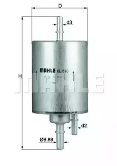 Фильтр топливный - KNECHT KL 570 (4F0201511B, 4F0201511D) Knecht KL570