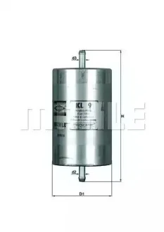 Паливний фільтр MERCEDES A (W169), B SPORTS TOURER (W245) ALFA ROMEO 164, 75, 90, GTV, RZ, SPIDER, SZ AUDI A4 B5, A6 C5 AUSTIN MAESTRO, MONTEGO BMW 3 (E21), 3 (E30) 1.0-6.0 07.70-03.13 Knecht KL9