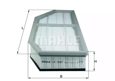 Фильтр воздушный - KNECHT LX 2067 (13713449003, 13713428558, 1371342855801) Knecht LX2067