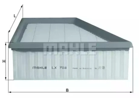 Фильтр воздушный - KNECHT LX 708 (5Z0129620A, 6Q0129620, 6Q01296620) Knecht LX708