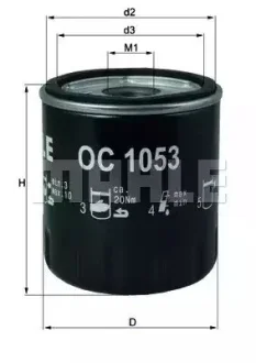 Фильтр масляный - KNECHT OC 1053 (03L115561) Knecht OC1053