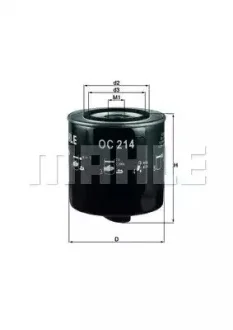 Фильтр масляный - KNECHT OC 214 (D9NN6714DA, C9NN6714A, C5NN6714A) Knecht OC214