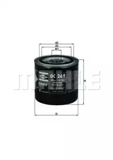 Фильтр масляный - KNECHT OC 269 (15400PDDEOO, 15400P5T600, 15400P5TG00) Knecht OC269