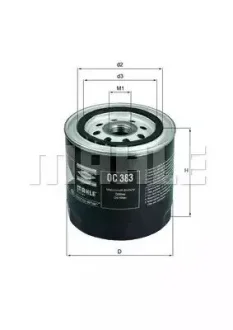 Фильтр масла Lada (h=92.5mm) Knecht OC 383