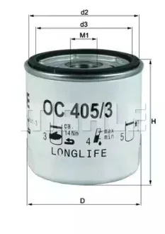 Фильтр масляный Knecht OC4053