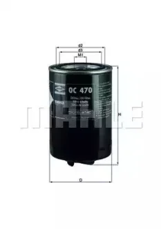 Фильтр масляный - KNECHT OC 470 (068115561F) Knecht OC470