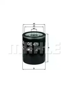 Фильтр масляный - KNECHT OC 478 (J9091520003, J9091520001, 90915YZZJ4) Knecht OC478