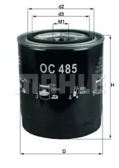 Фильтр масляный - KNECHT OC 485 (2250, 2200, 078115561B) Knecht OC485
