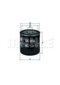 Масляний фільтр DS DS 3, DS 3 / DS 3, DS 4, DS 4 II, DS 5, DS 7 DAF 400, 400-SERIE VOLVO 440 ALFA ROMEO JUNIOR ARO 240-244 CHEVROLET EPICA CITROEN AX, BERLINGO 1.0-9.8D 08.66 Knecht OC 976