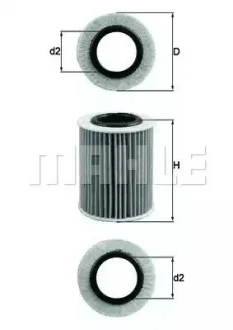 Фильтр масляный - KNECHT OX 825D (11427611969, 11427635557, 11427605342) Knecht OX825D