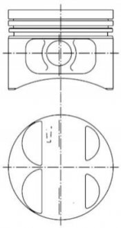 Поршень цилиндра ОМП 406 d=93,0 (п/п+ст/к+п/к) П/К (выр-во KS) KOLBENSCHMIDT 40075620