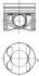 Поршень 83,5 (+0,50) MERCEDES A (W176), B SPORTS TOURER (W246, W242), C (C204), C (W204), C T-MODEL (S204), CLA (C117), CLA SHOOTING BRAKE (X117), CLS (C218) 2.2D/2.2DH 06.06 KOLBENSCHMIDT (40809620) зображення 2