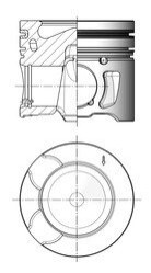 Поршень двигателя CITROEN / FIAT / LAND ROVER / PEUGEOT 85,00 2.2 HDi KOLBENSCHMIDT 41703600