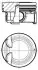 Поршень 71,5 (+0,50) AUDI A3 SEAT IBIZA IV, IBIZA IV SC, IBIZA IV ST, LEON, LEON SC, LEON ST, TOLEDO IV SKODA FABIA III, FABIA III PRAKTIK, OCTAVIA III, RAPID, YETI VW BEETLE 1.2 08.12-12.22 KOLBENSCHMIDT (41876620) зображення 3