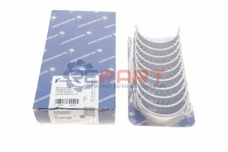 Вкладиші корінні VW Caddy III/T5 2.0 EcoFuel 03-15 (+0.50) KOLBENSCHMIDT 77537620 Купити в Україні