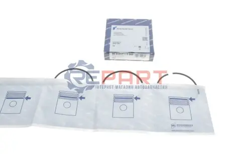 Кільця поршневі Fiat Doblo/Palio 1.6 16V 01- (80.50mm/STD) (1.2-1.2-2) KOLBENSCHMIDT 800121710000 Купити в Україні