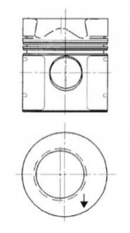 Поршня OM364-366 97.5mm STD (с бугром прямой шатун) KOLBENSCHMIDT 91 598 600