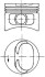 Поршень циліндра ВАЗ 21083 82,8 (поршень+палець+поршн.кільця) П/К (KS) KOLBENSCHMIDT 93672630 (фото 1)