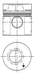 Поршень двигуна KOLBENSCHMIDT 93951610