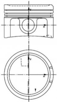 Поршень двигуна KOLBENSCHMIDT 99933620
