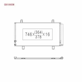 Конденсатор кондиціонера (з осушувачем) LEXUS ES TOYOTA CAMRY 2.5/3.5 09.11-06.18 KOYORAD CD010605M