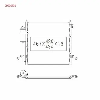 Конденсатор кондиціонера (з осушувачем) MITSUBISHI L200, L200 / TRITON 2.5D 01.04-12.15 KOYORAD CD030432