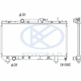 Радіатор двигуна (мкпп) TOYOTA CARINA E VI 1.6/1.8/2.0 04.92-09.97 KOYORAD PL010343T Купити в Україні