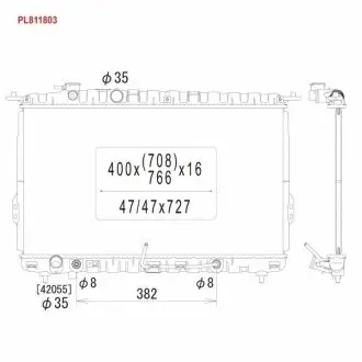 Радиатор двигателя двигателя KOYORAD PL811803