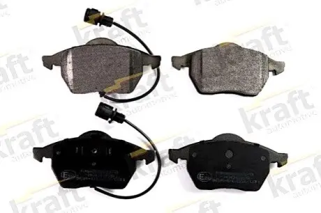 Колодки гальмівні (передні) Audi 100 90-94/Audi A6 94-97 (+датчики) KRAFT 6000070