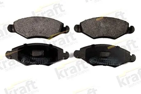 Колодки гальмівні (передні) Peugeot 206 98-/Peugeot 206+ 09-13/Peugeot 306 93-01 KRAFT 6005680