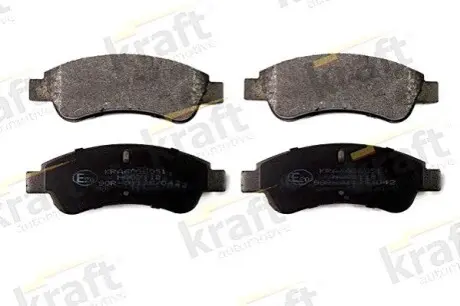 Комплект гальмівних колодок (передніх) Citroen C2/C4 04-/C3 09-/Berlingo/Peugeot 206/307 96-/207 06-/208 12 KRAFT 6006051
