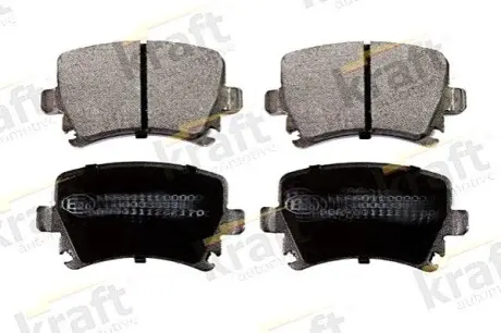 Комплект гальмівних колодок (задніх) Audi A3/A4/A6/TT/Skoda Octavia/SuperB/VW Caddy/Golf/Passat B6/Touran 03 KRAFT 6010090