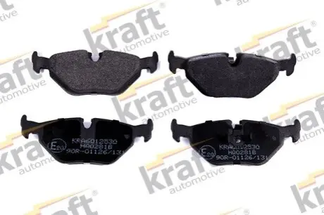 Колодки гальмівні (задні) BMW 3 (E30/E36) 86-99/5 (E34) 87-96/7 (E32) 85-94/Z1 88-91/Z3 (E36) 97-03 KRAFT 6012530