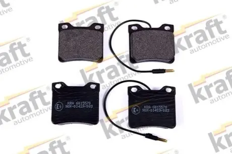 Колодки гальмівні (задні) Peugeot 406 96-04/605 89-11 (+датчики) KRAFT 6015570
