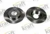 Диск гальмівний (передній) VW Caddy 82-92/Golf 74-99/Passat 73-88/Polo 95-02 (239x12)(з покр)(повний) KRAFT (6040020) зображення 1