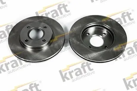 Диск гальмівний (передній) Ford Fiesta 00-08/Focus 98-04/Fusion 02-12 (258x22) (з покр.) (вент.) KRAFT 6042200